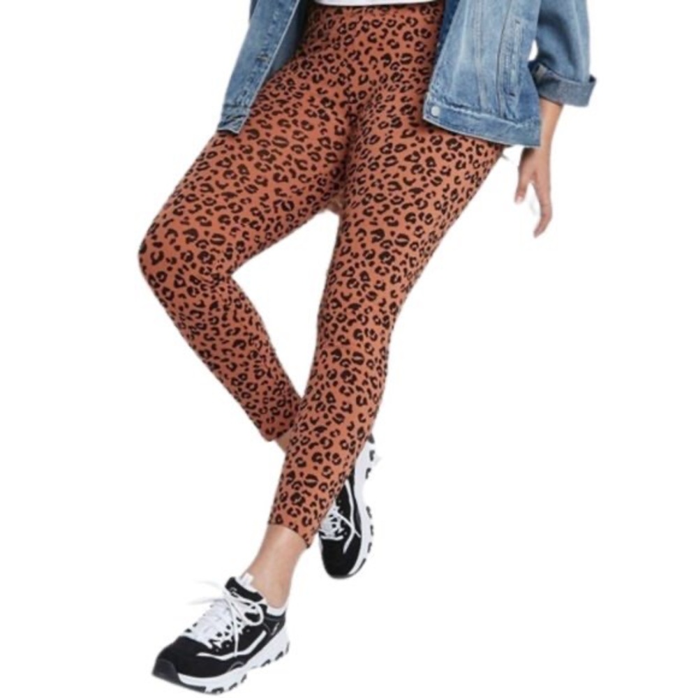 Wild Fable Cheetah Print Full Length Leggings Soft Cotton NWT - Picture 3 of 7